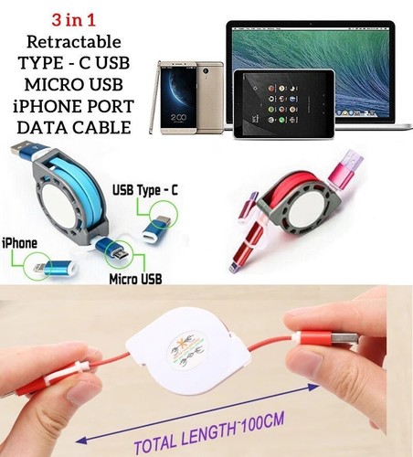 Red retractable 3in1 - retractable,