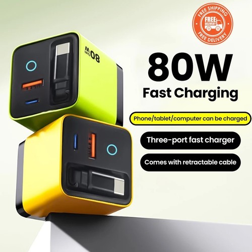 80w fast charger usb travel - usb,