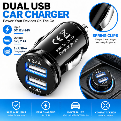 Fast car charger - car, port