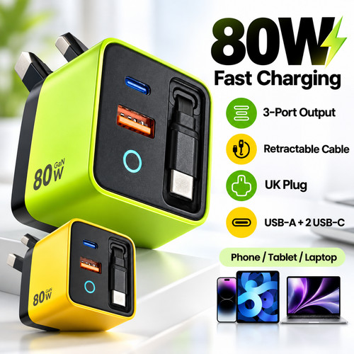 80w gan usb charger - usb, plug