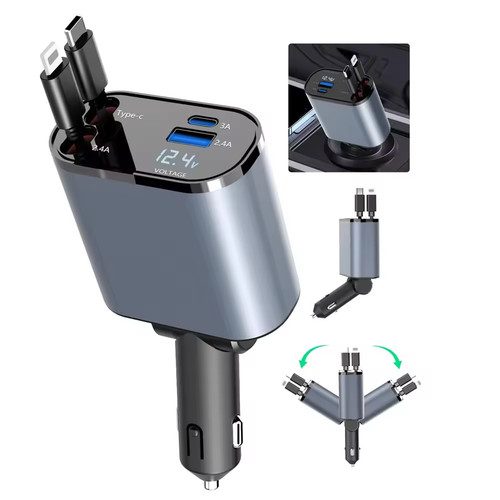 Car charger 4in1 120w fast - car,