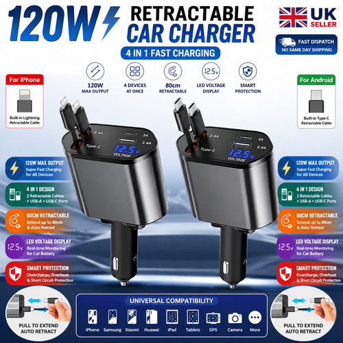 4in1 120w retractable - retractable, car