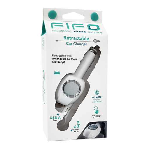 Fifo retractable car charger - retractable,