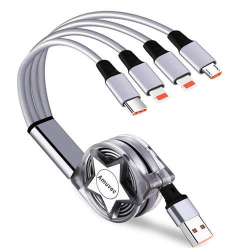 Retractable multi charging - 1m,