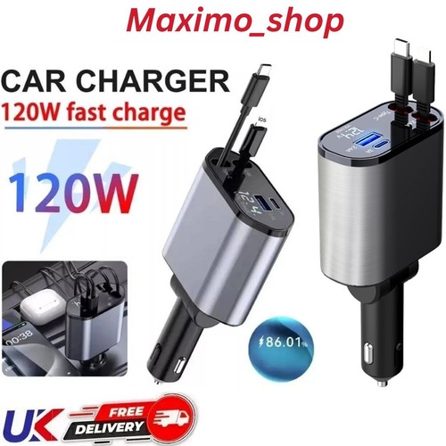 Retractable car charger - car, fast
