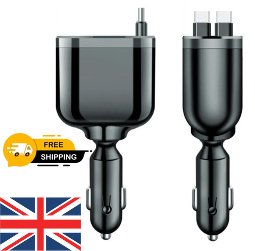 Retractable car charger - 5,